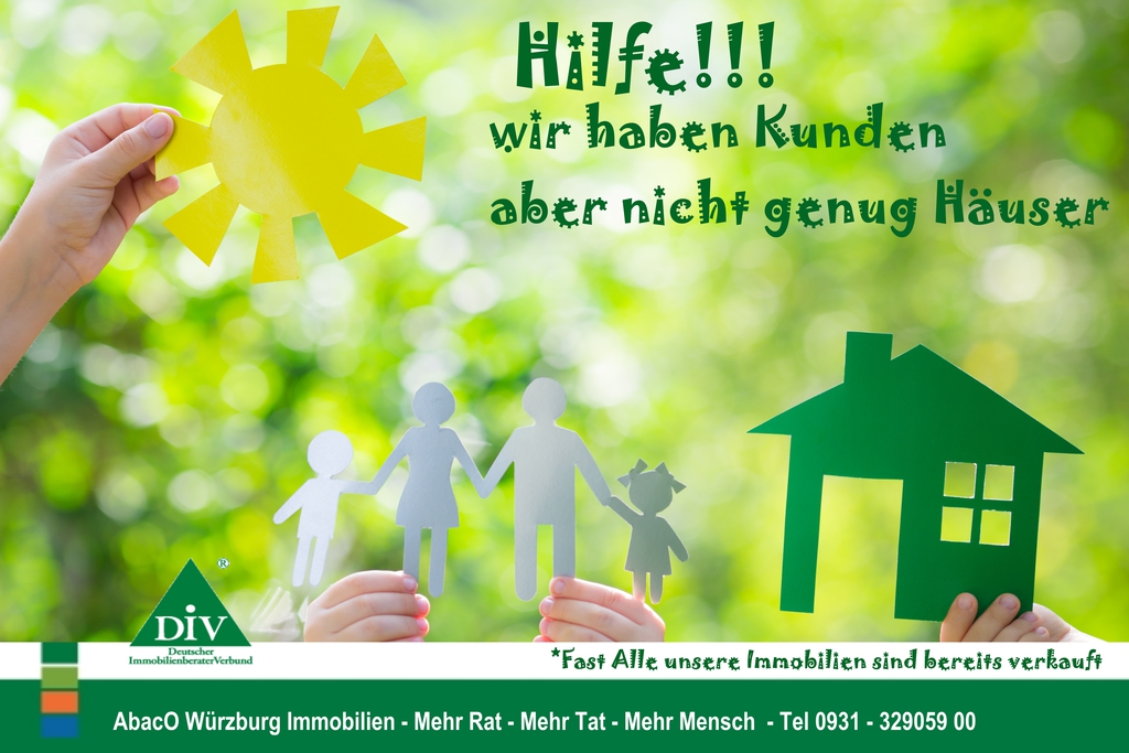 Wir suchen auch Ihre Immobilie für den Verkauf, Immobilienverkauf nach Maß mit AbacO Würzburg